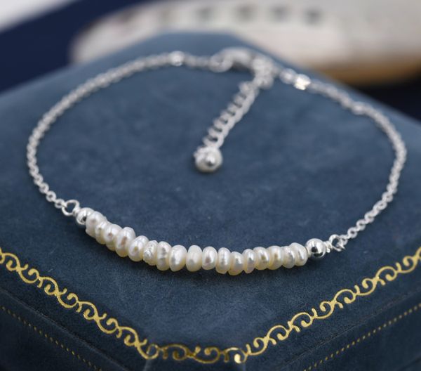 Baroque Pearl Bracelet, Skinny Stacking Bracelet, Tiny Delicate Gemstone Jewellery, Real Irregular Shape Fresh Water Pearl Bracelet