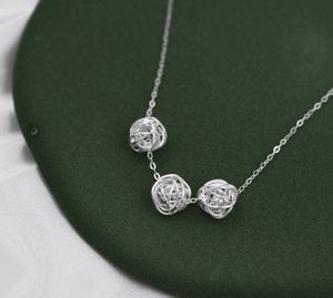 Sterling Silver Yarn ball Tumbleweed Wire Ball Pendant Necklace - Wire Wrap - Hand Woven from Sterling Silver Wire, Minimalist